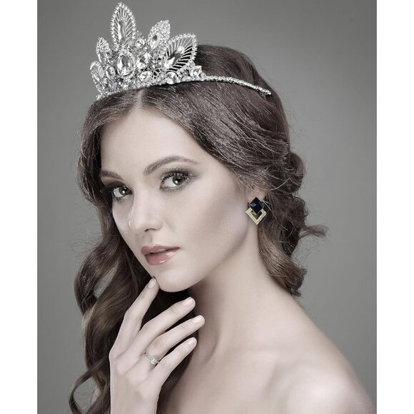 Black Rhombus 3 Plated Dangle Drop Geometric Statement Jewelry for Women Teen - Picture 4 of 6